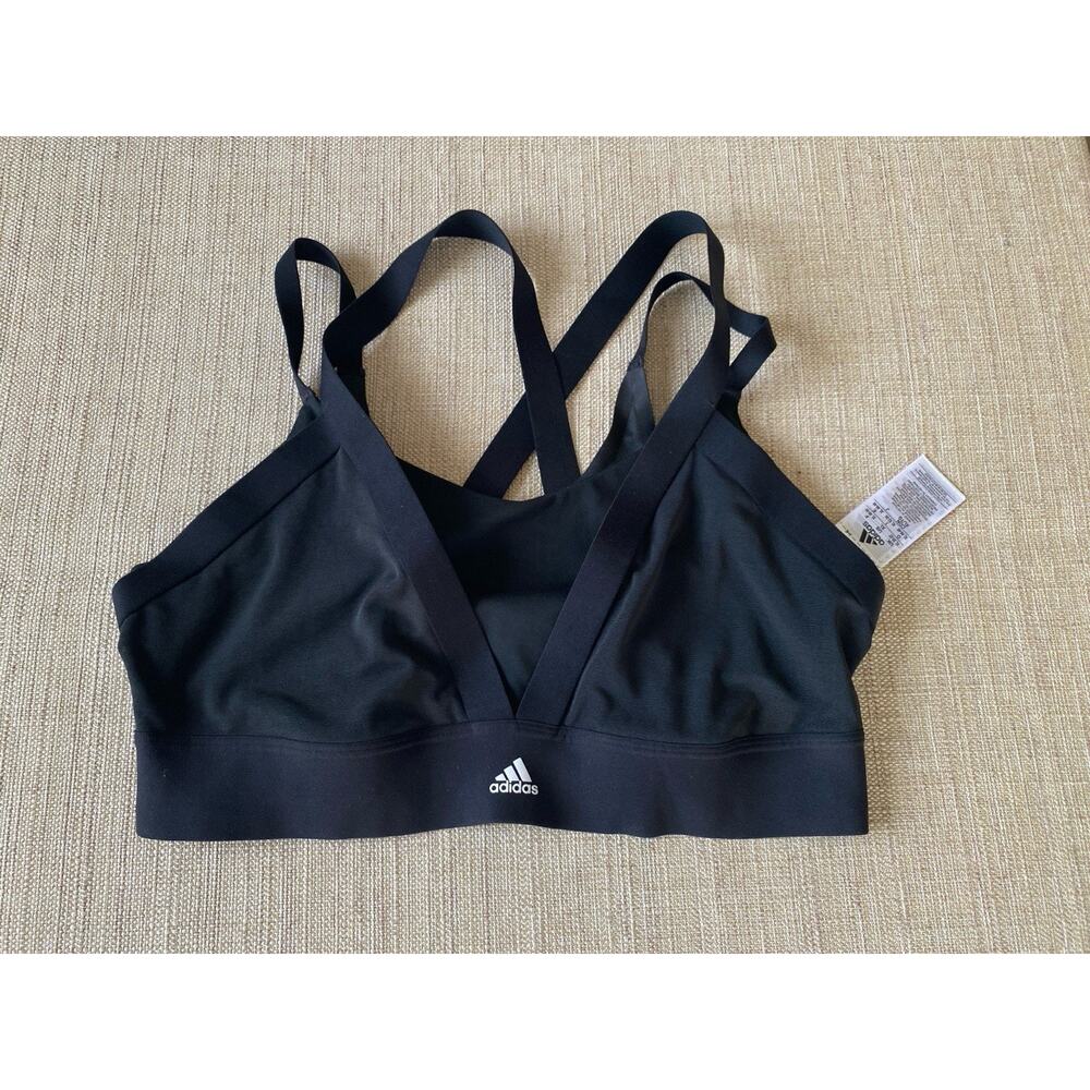 Adidas All Me Layered Sports Bra Black Size XL